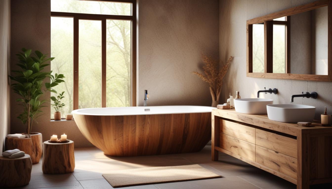 Doğal ve Şık Rustik Banyo Tasarımları